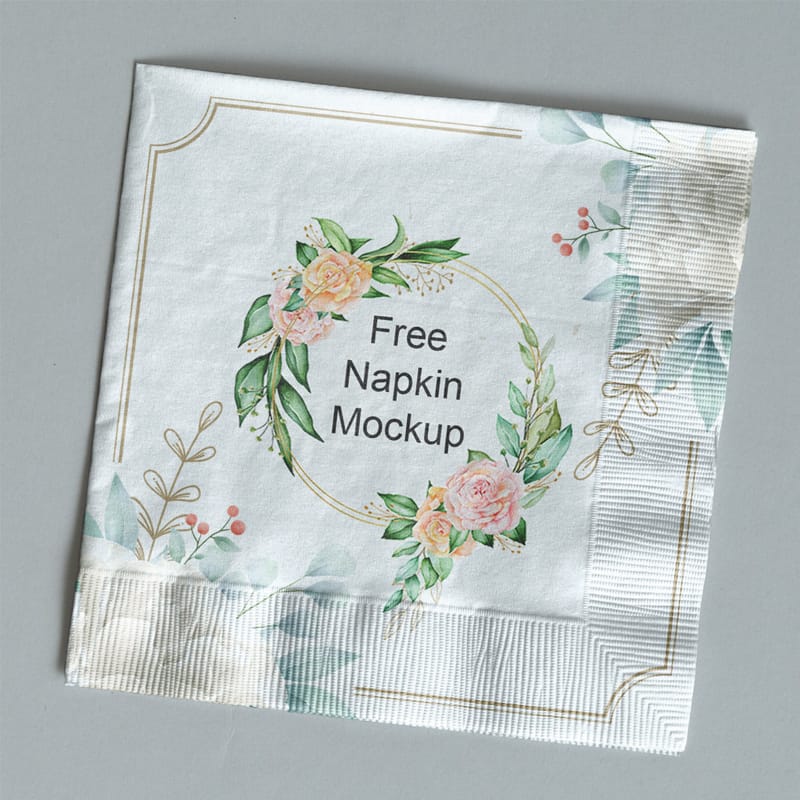 Free Napkin Mockup PSD Template