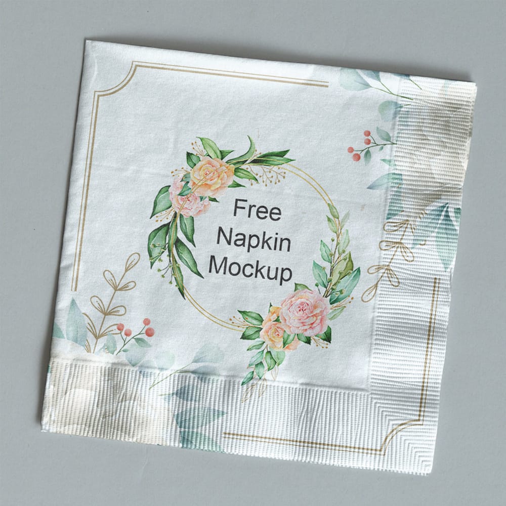 Free Napkin Mockup PSD Template