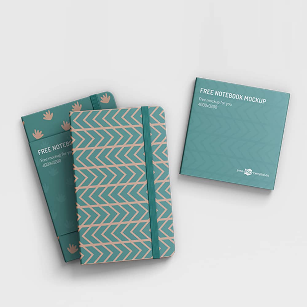 Free Notebook Mockup in PSD