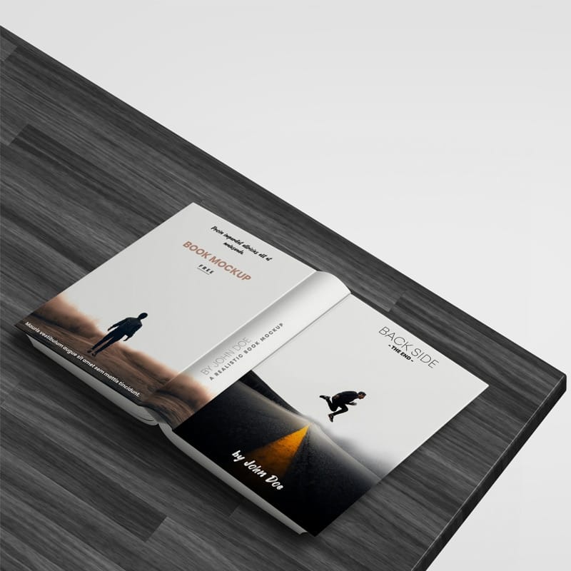 Free Opened Book Mockup PSD