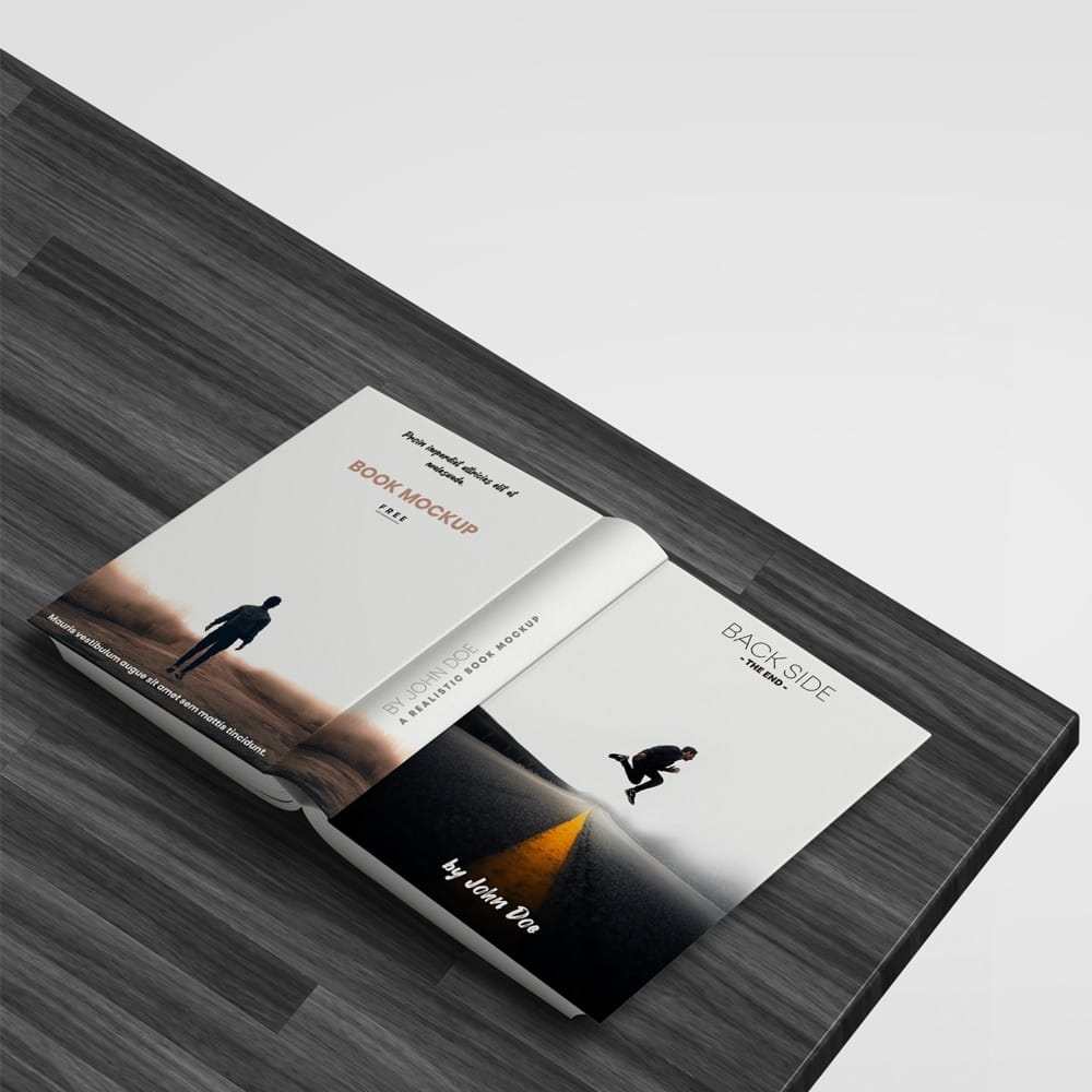 Free Opened Book Mockup PSD