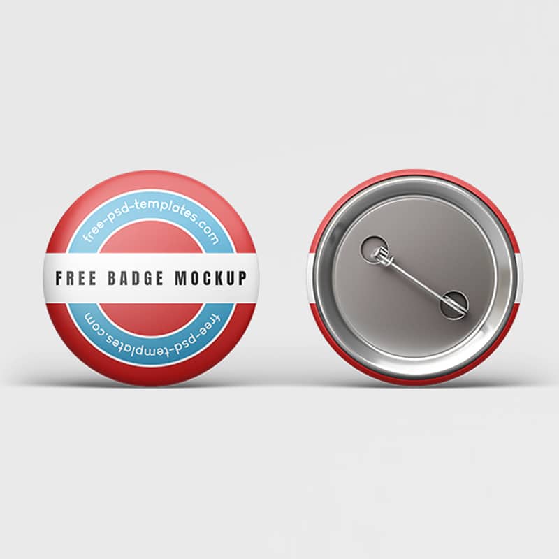 Free PSD Badge Mockup Template