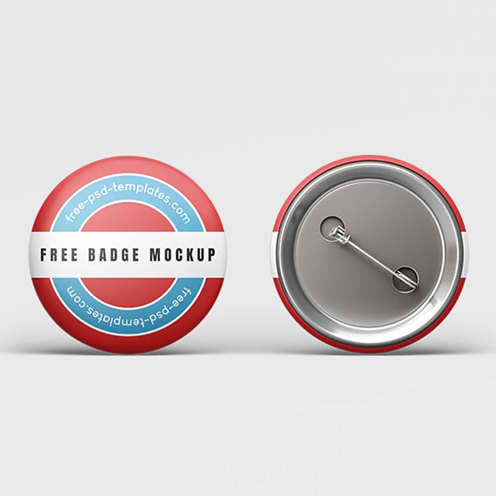 Free PSD Badge Mockup Template