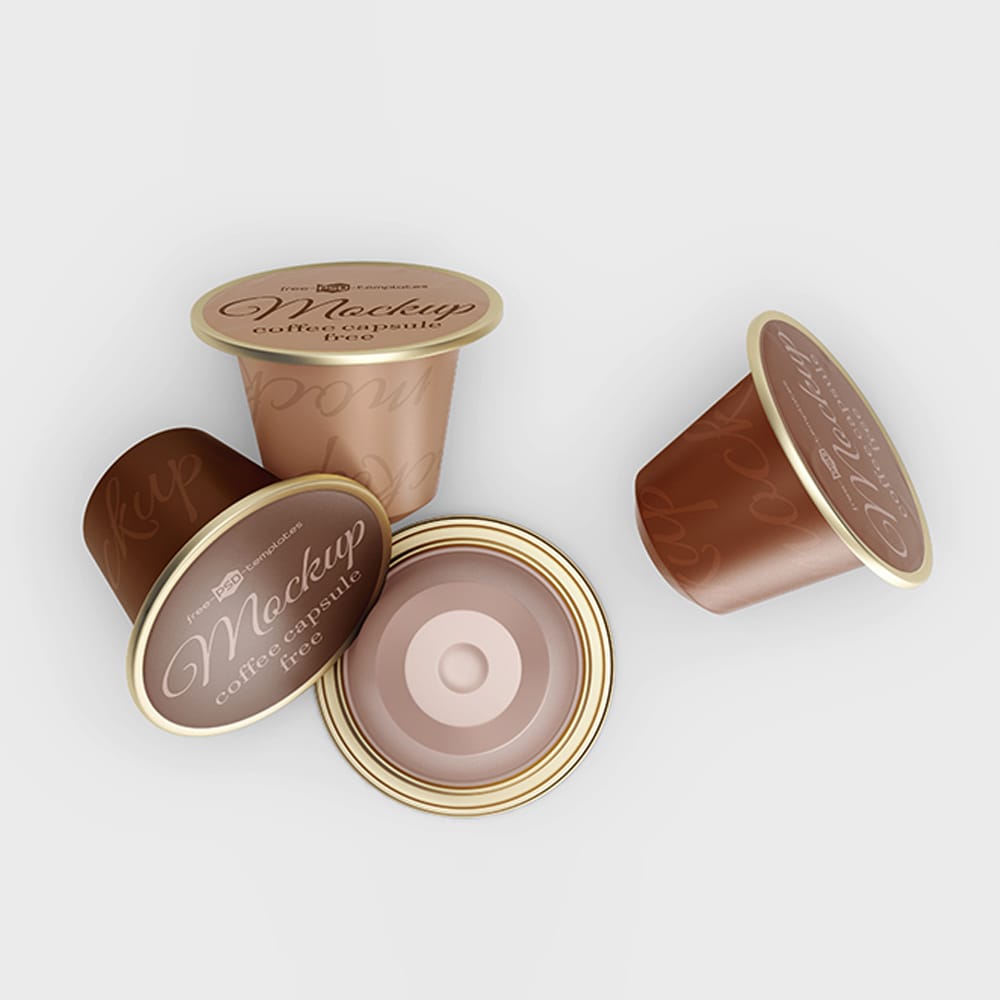 Free PSD Coffee Capsule Mockup Template