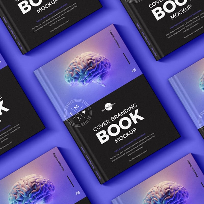 Free PSD Cover Branding Book Mockup