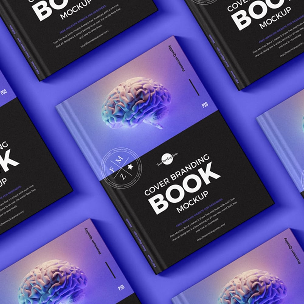 Free PSD Cover Branding Book Mockup