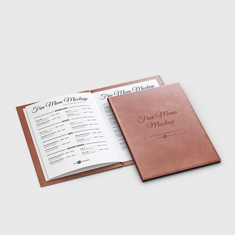 Free PSD Menu Mockup Template