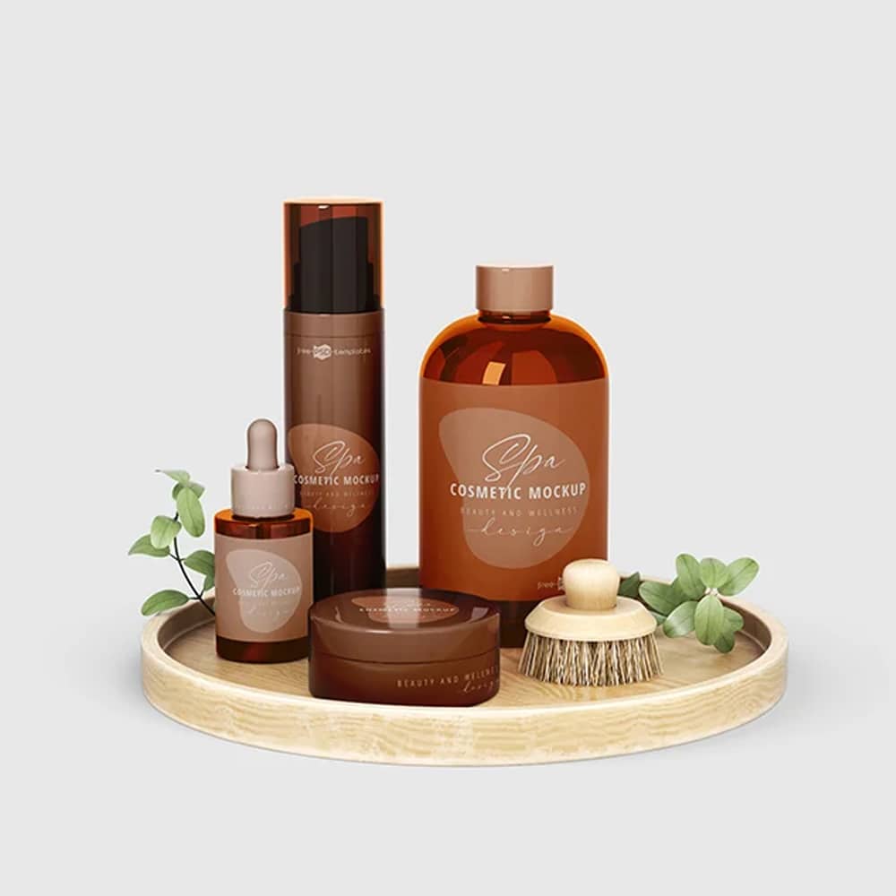 Free PSD Spa Cosmetic Template Mockup