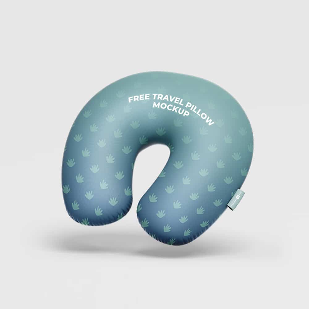 Free PSD Travel Pillow Mockup Template