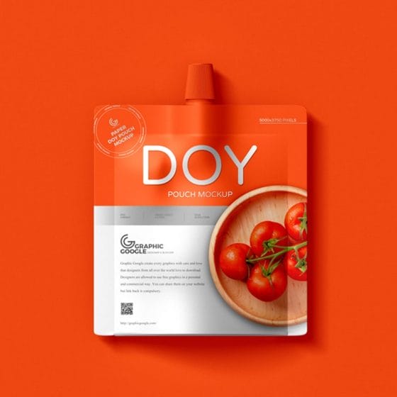 Free Paper Doy Pouch Mockup