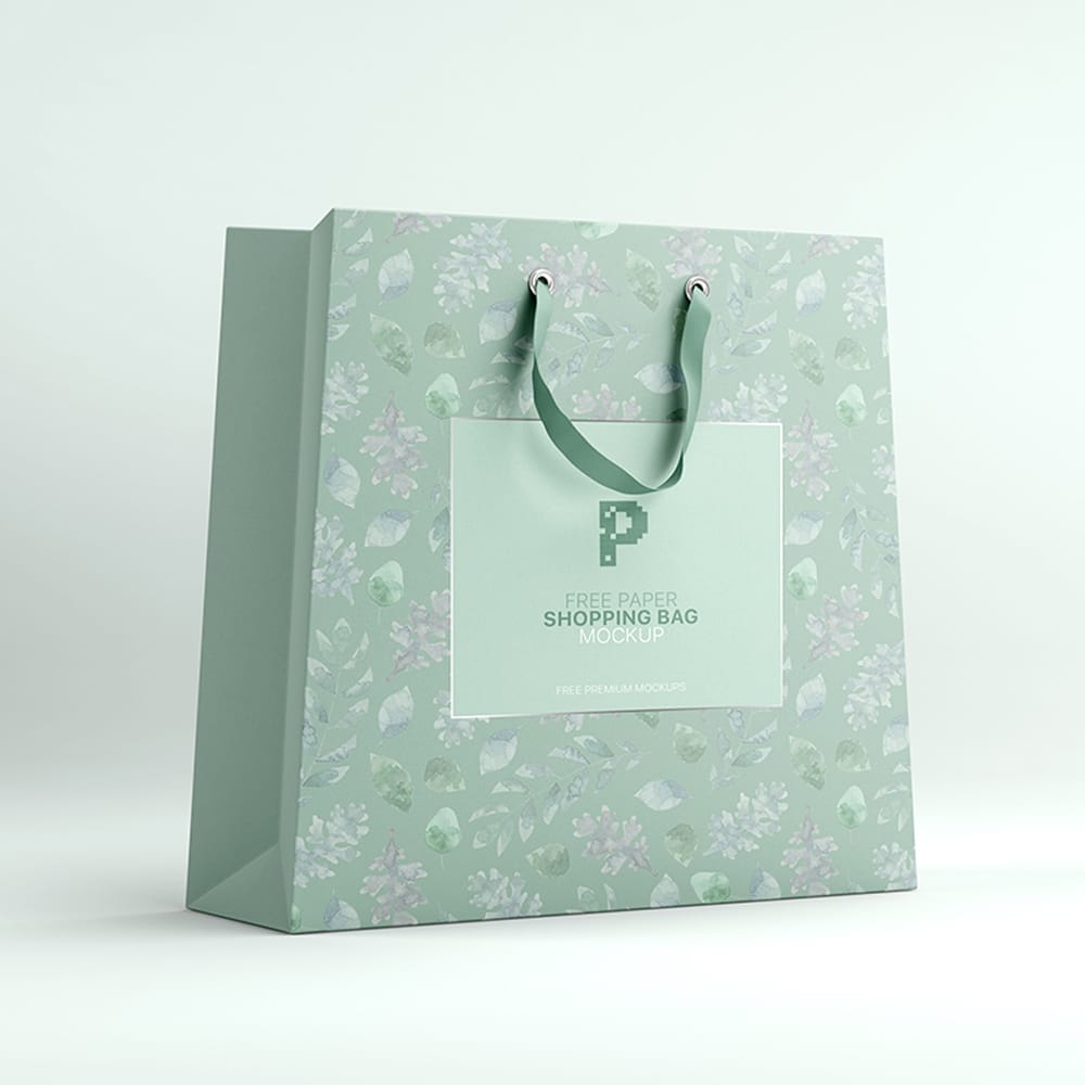 Free Paper Shopping Bag Mockup