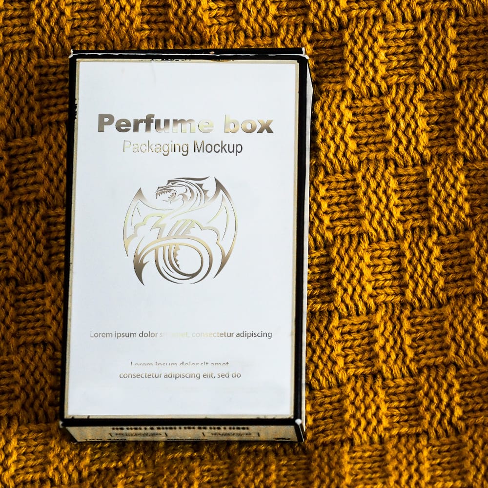 Free Perfume Box Packaging Mockup PSD Template