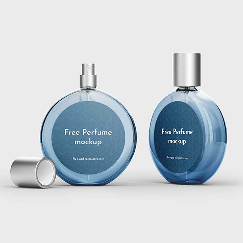 Free Perfume Mockup Template in PSD