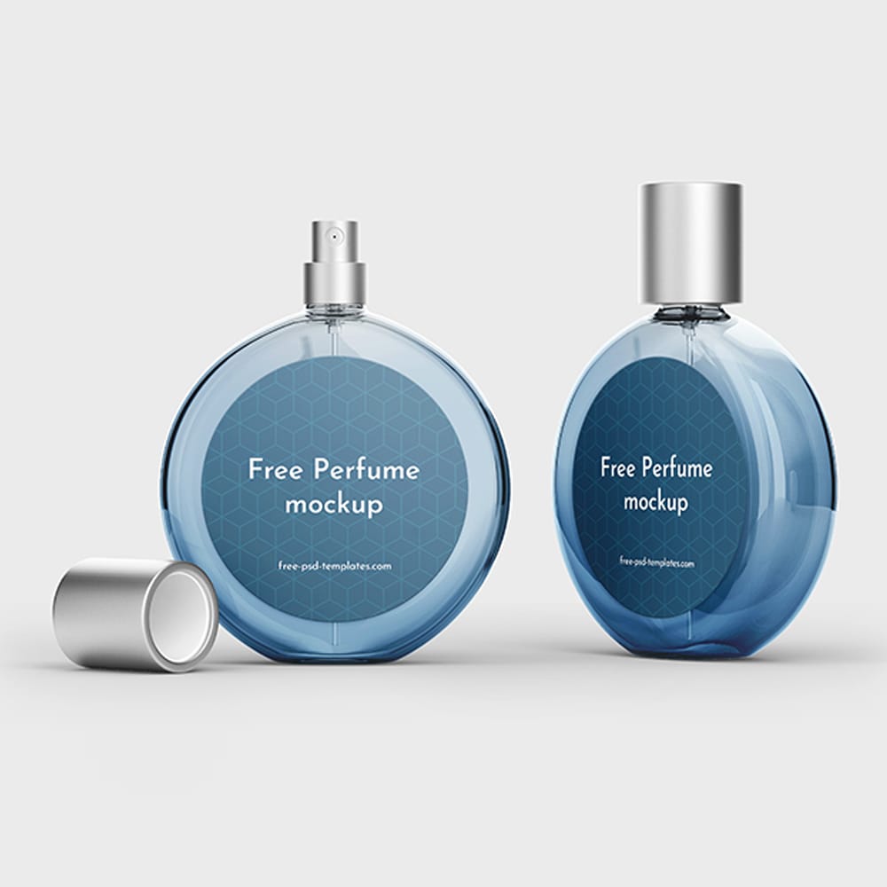 Free Perfume Mockup Template in PSD
