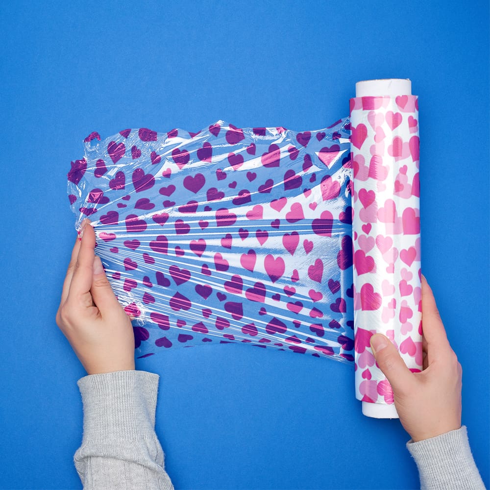 Free Plastic Wrapping Paper Mockup PSD Template