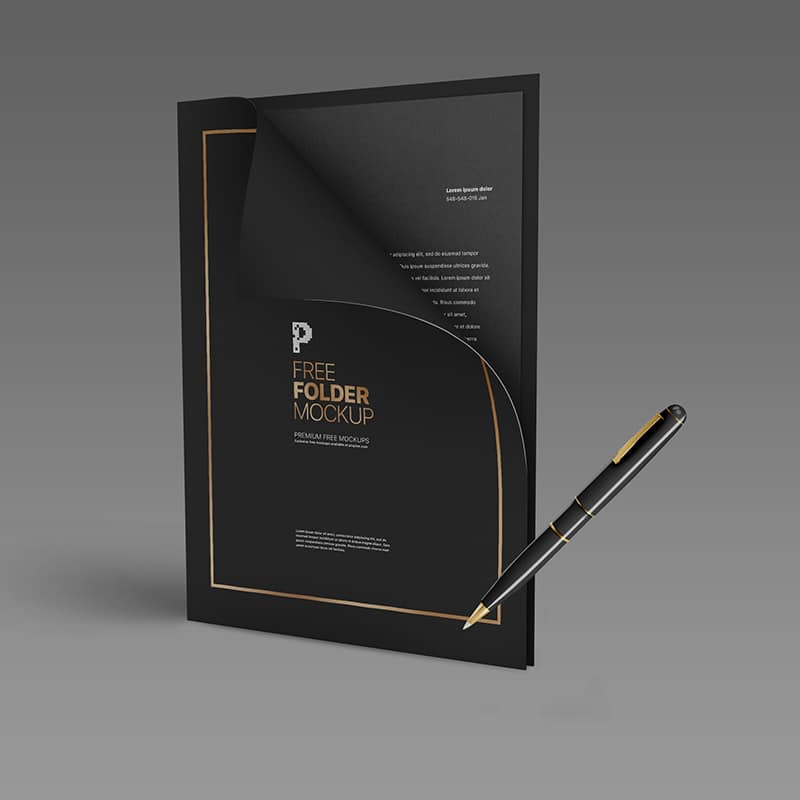 Free Pocket Folder Mockup