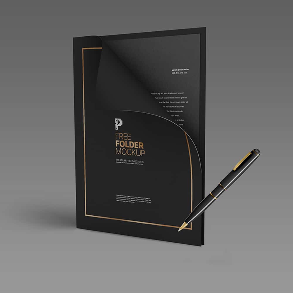 Free Pocket Folder Mockup
