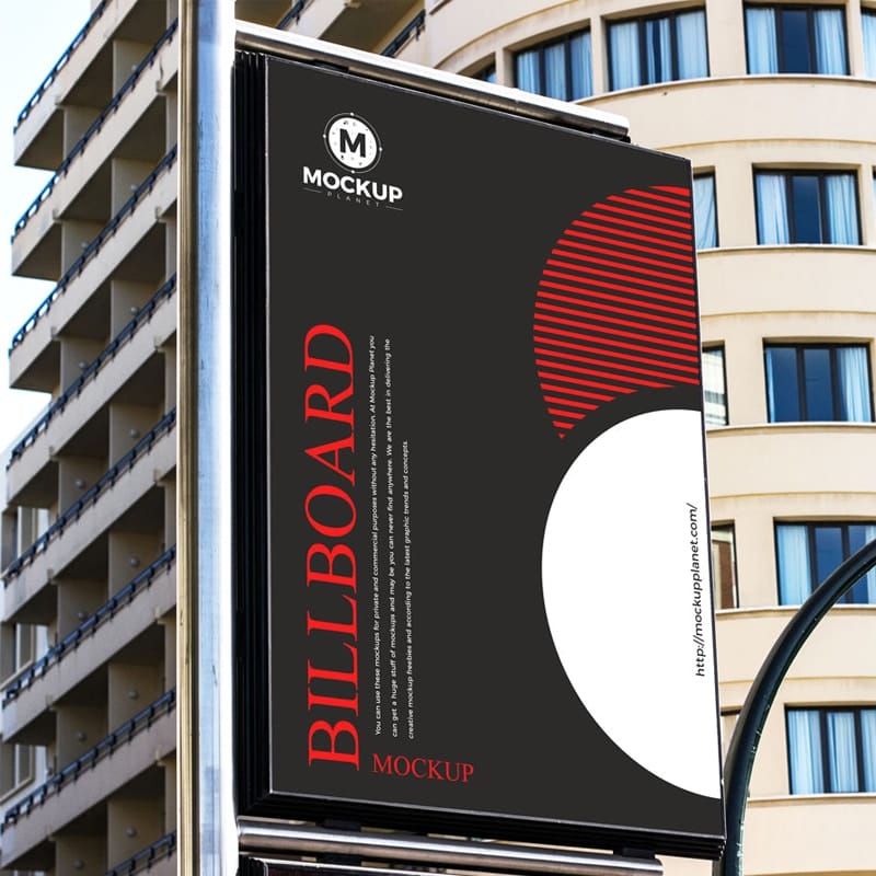 Free Road Side Outdoor Advertisement Billboard Mockup Design