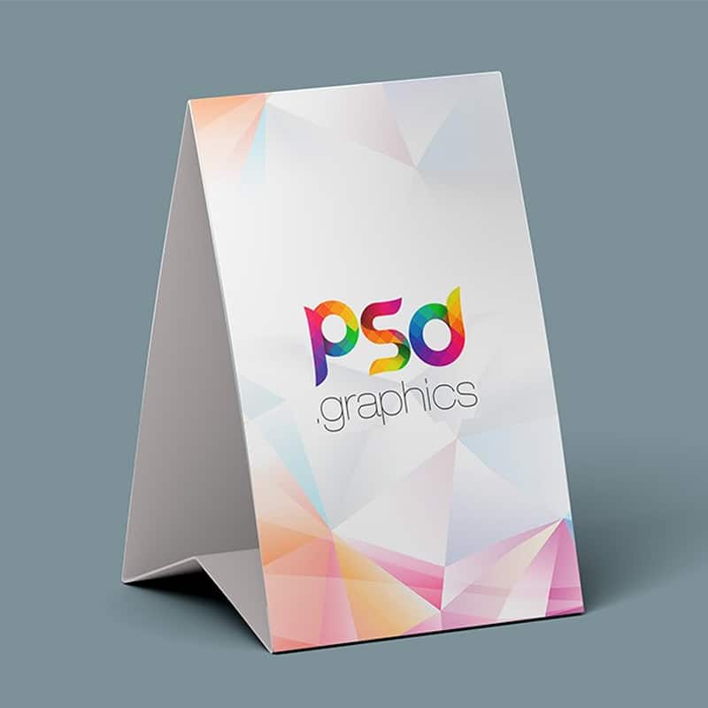 Free Tent Card Mockup PSD
