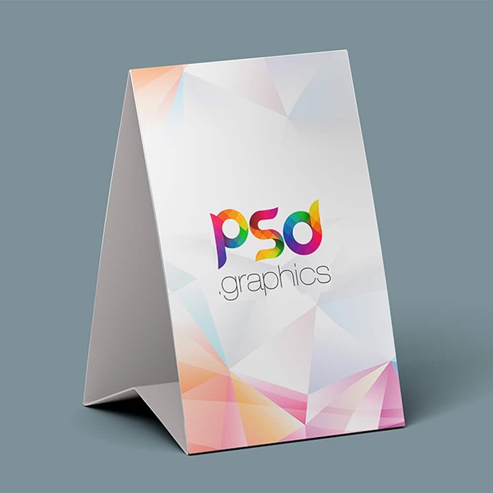 Free Tent Card Mockup PSD