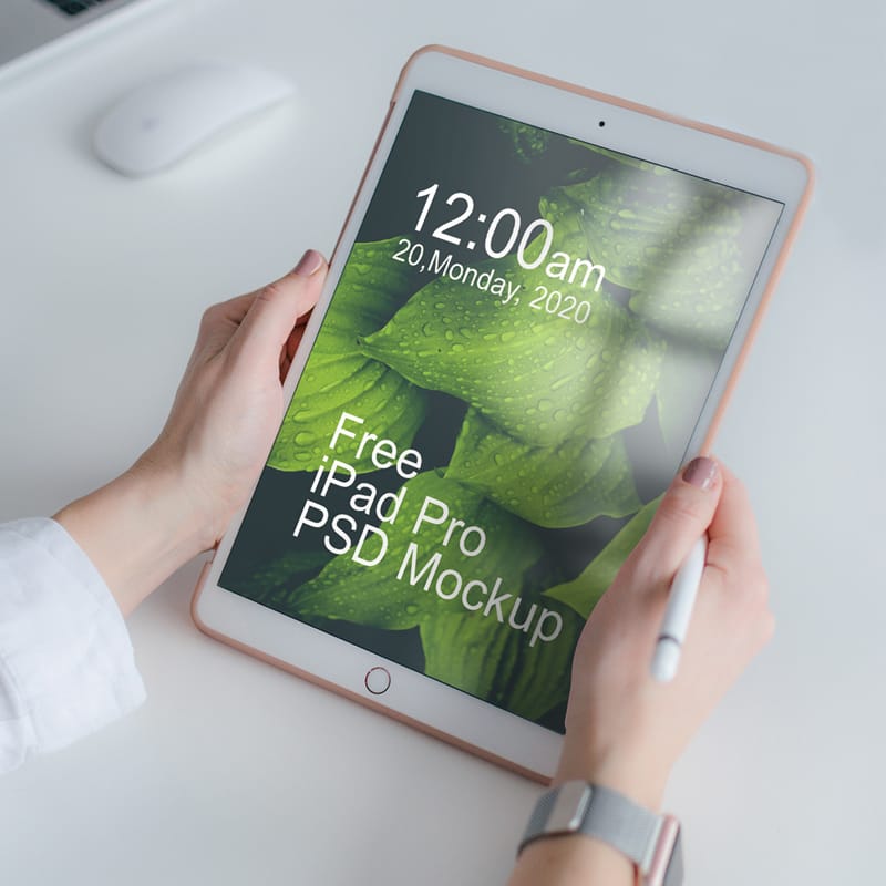 Free iPad Pro Mockup PSD Template
