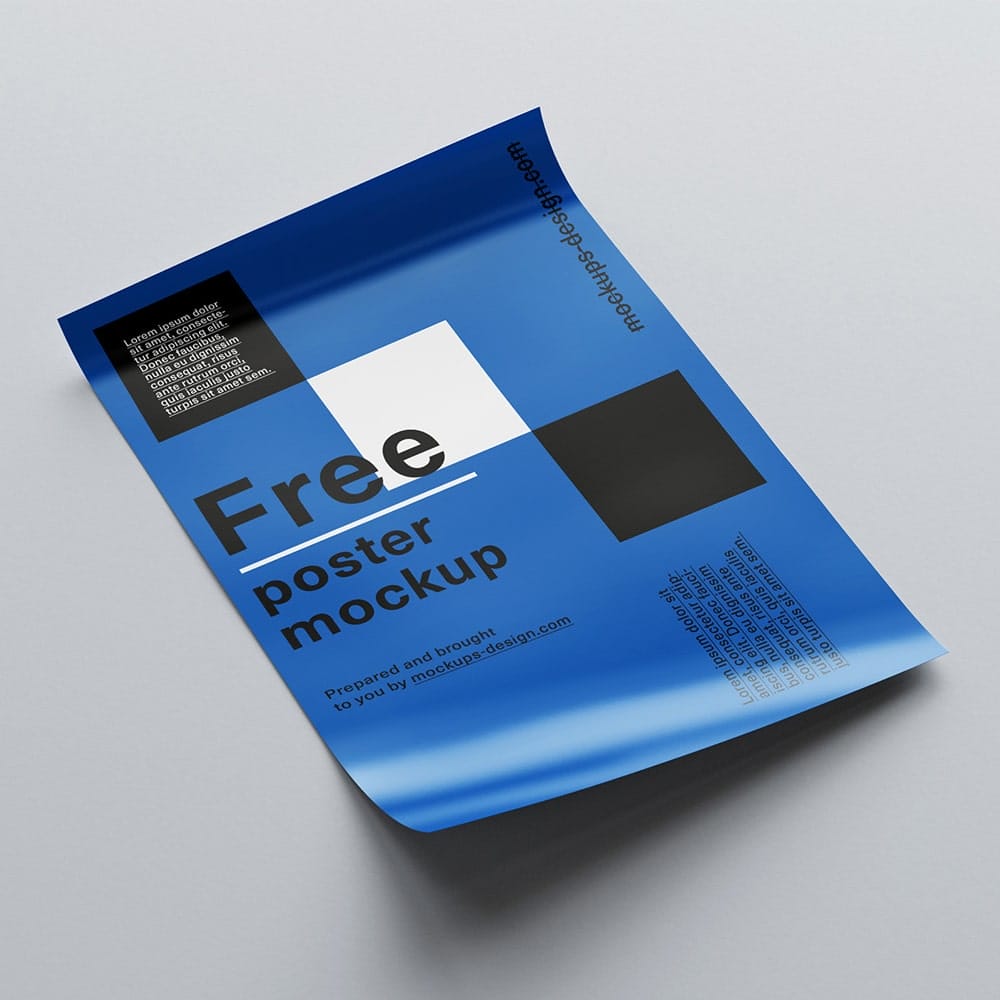 Free Rolled Poster Mockup