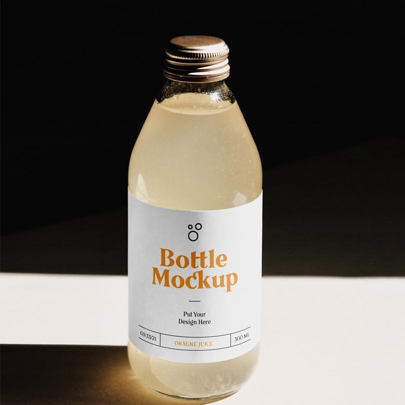 Glass Bottle PSD Mockup