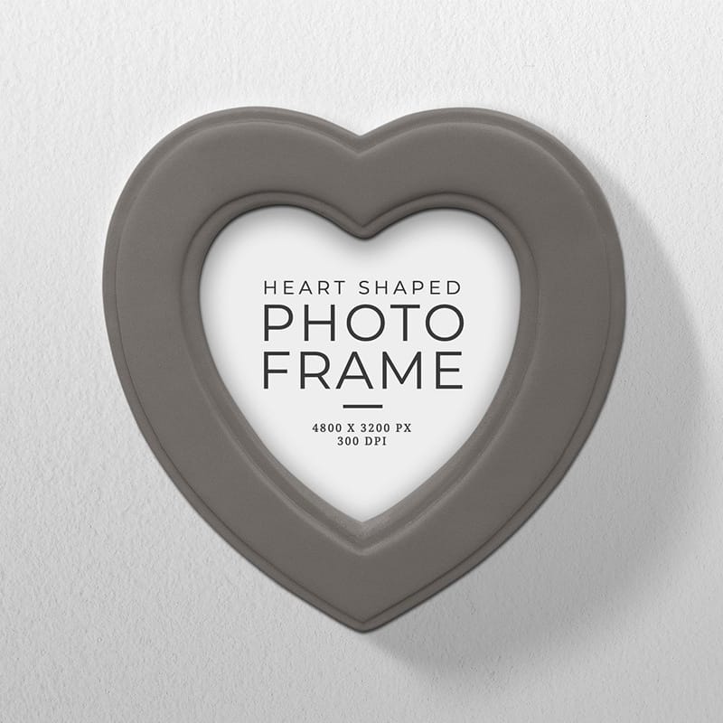 Heart Shaped Photo Frame Mockup » CSS Author