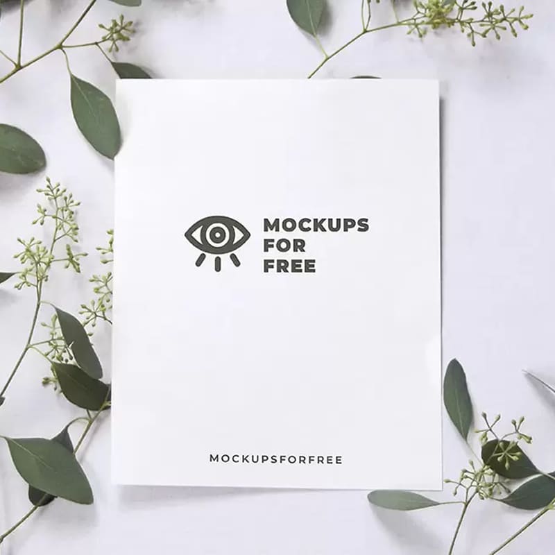 Logo On White Paper Mockup