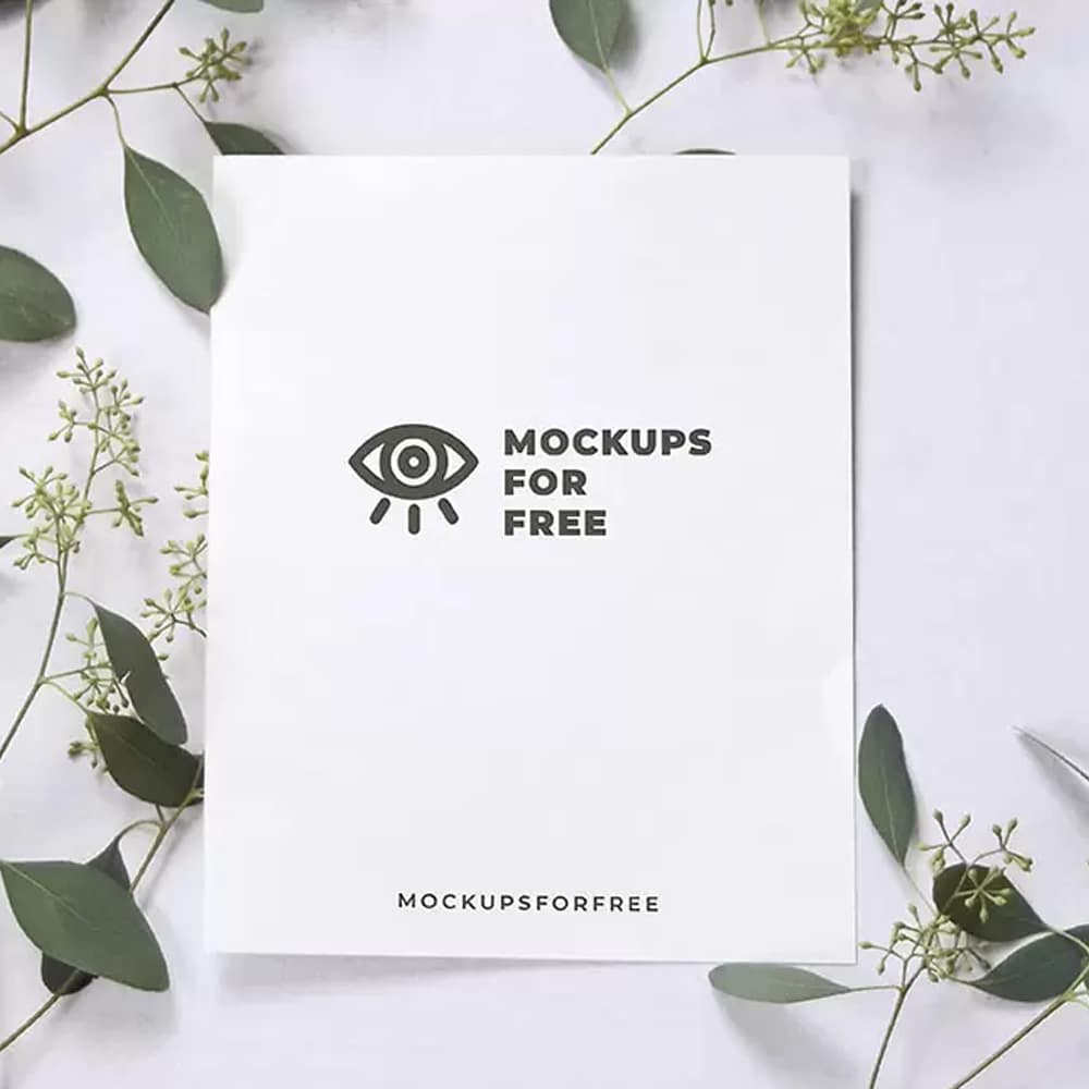 Logo On White Paper Mockup