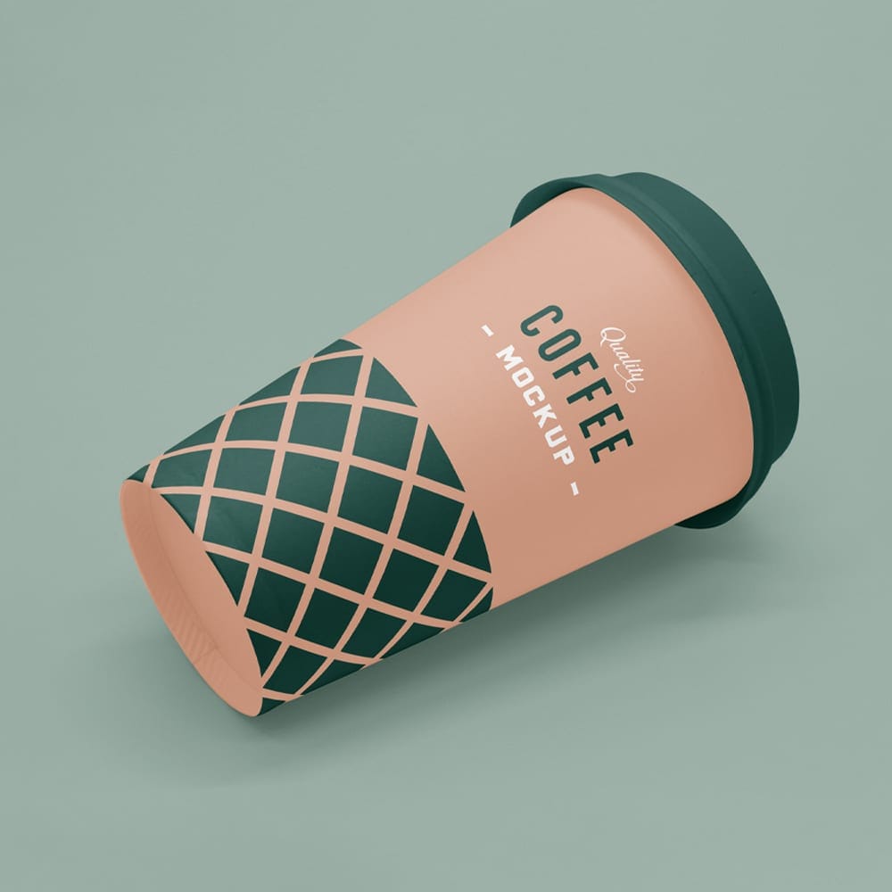 Lying Coffee Cup Mockup