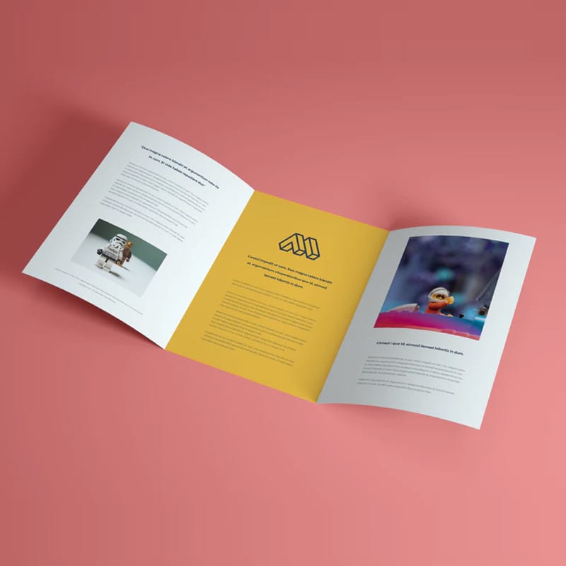 Open Brochure PSD Mockup