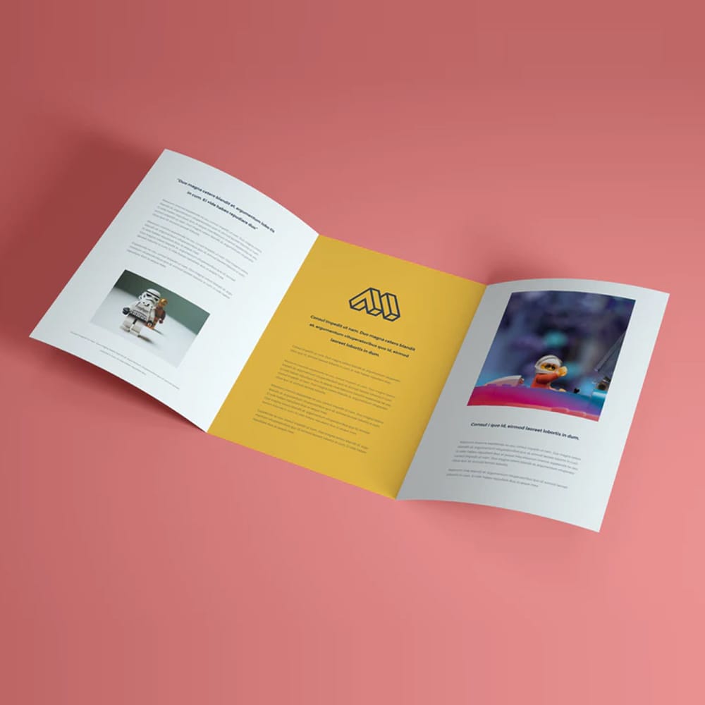 Open Brochure PSD Mockup