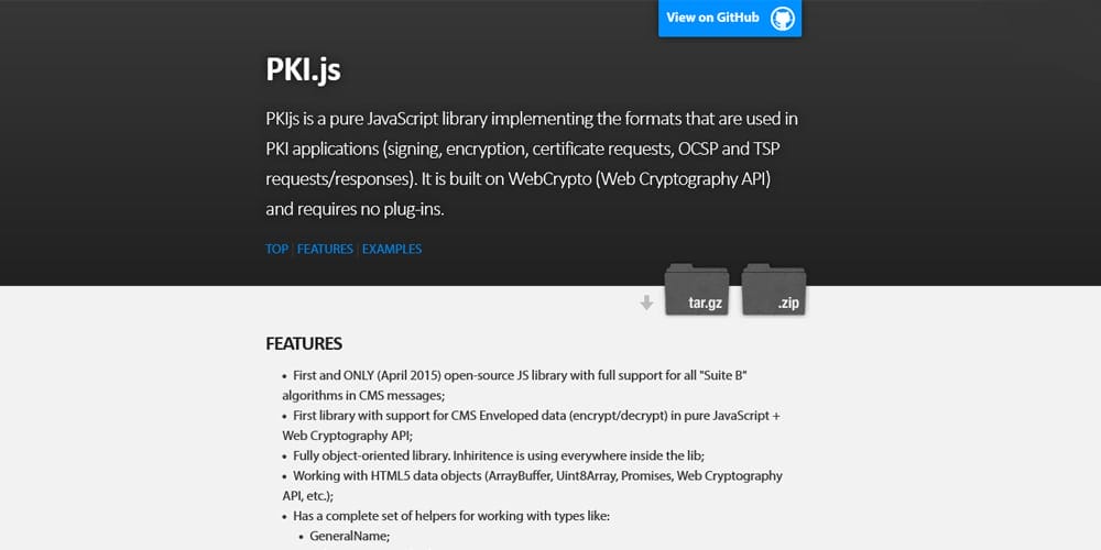 Great Node.js Encryption Libraries 1 PKI.js