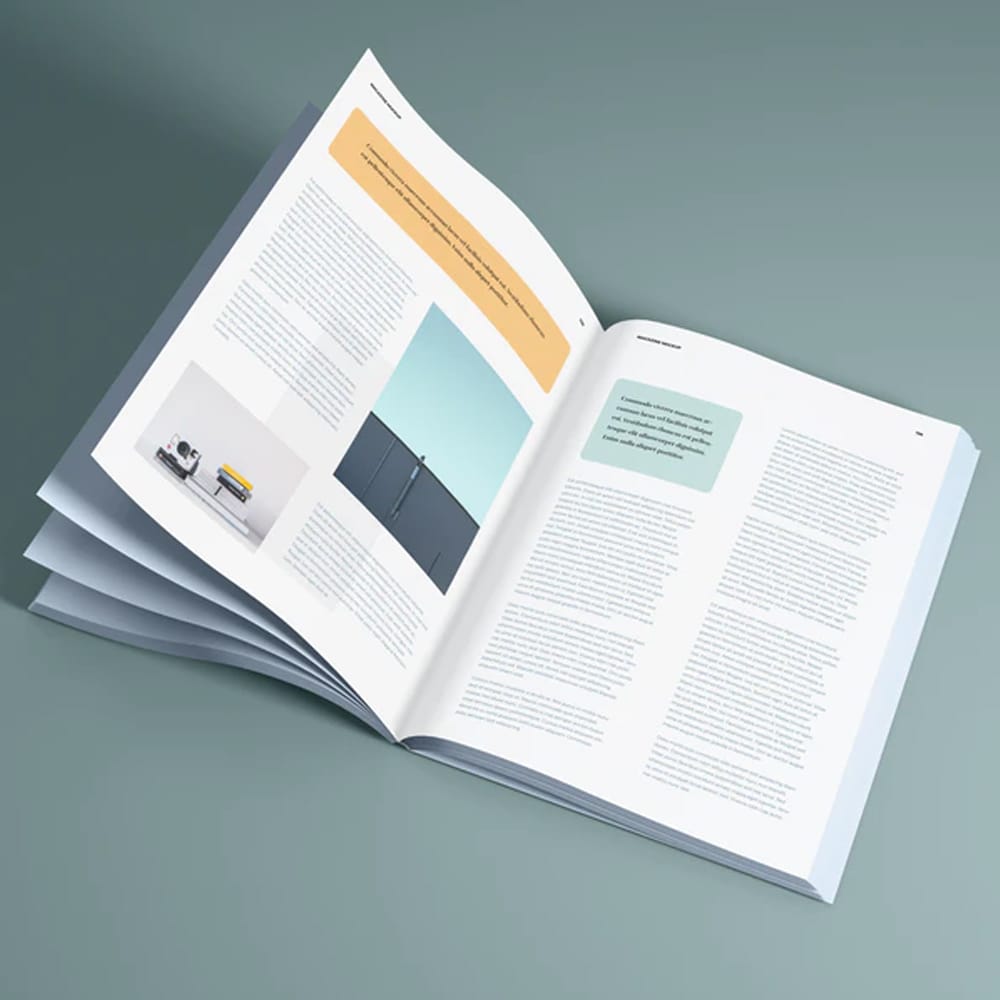 Perspective Open Magazine Mockup
