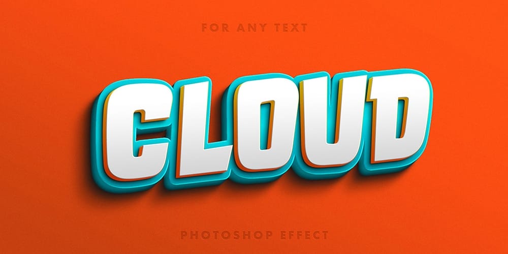 overlapping repeating 80s style text effect photoshop