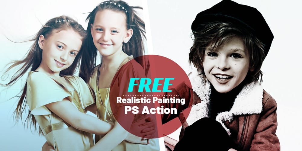 Latest Free Photoshop Actions 81 Realistic Painting Photoshop Action
