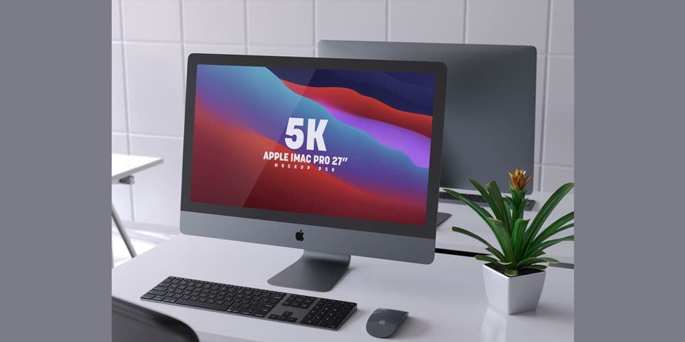 Retina 5K Apple iMac Pro 27 Inches Mockup