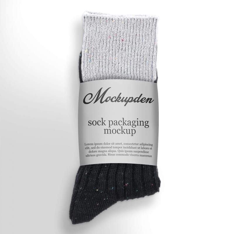 Sock Packaging Mockup PSD Template