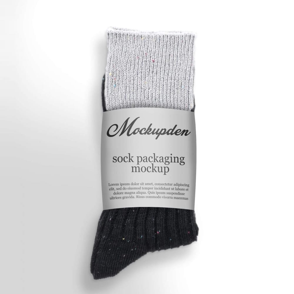 Sock Packaging Mockup PSD Template