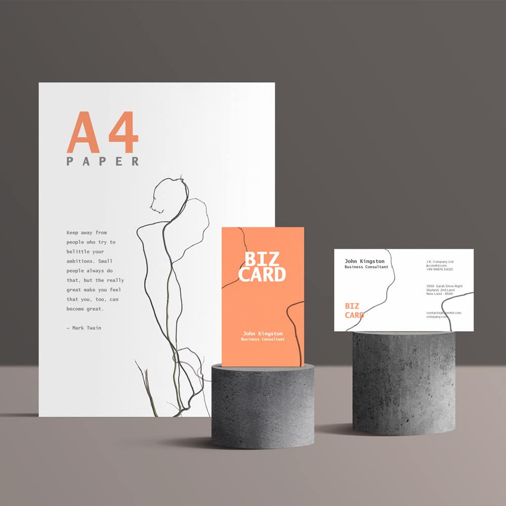Standing Branding Stationery Mockup