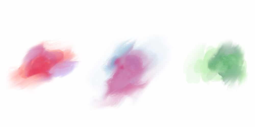 Watercolor Abstract Smudge Shapes