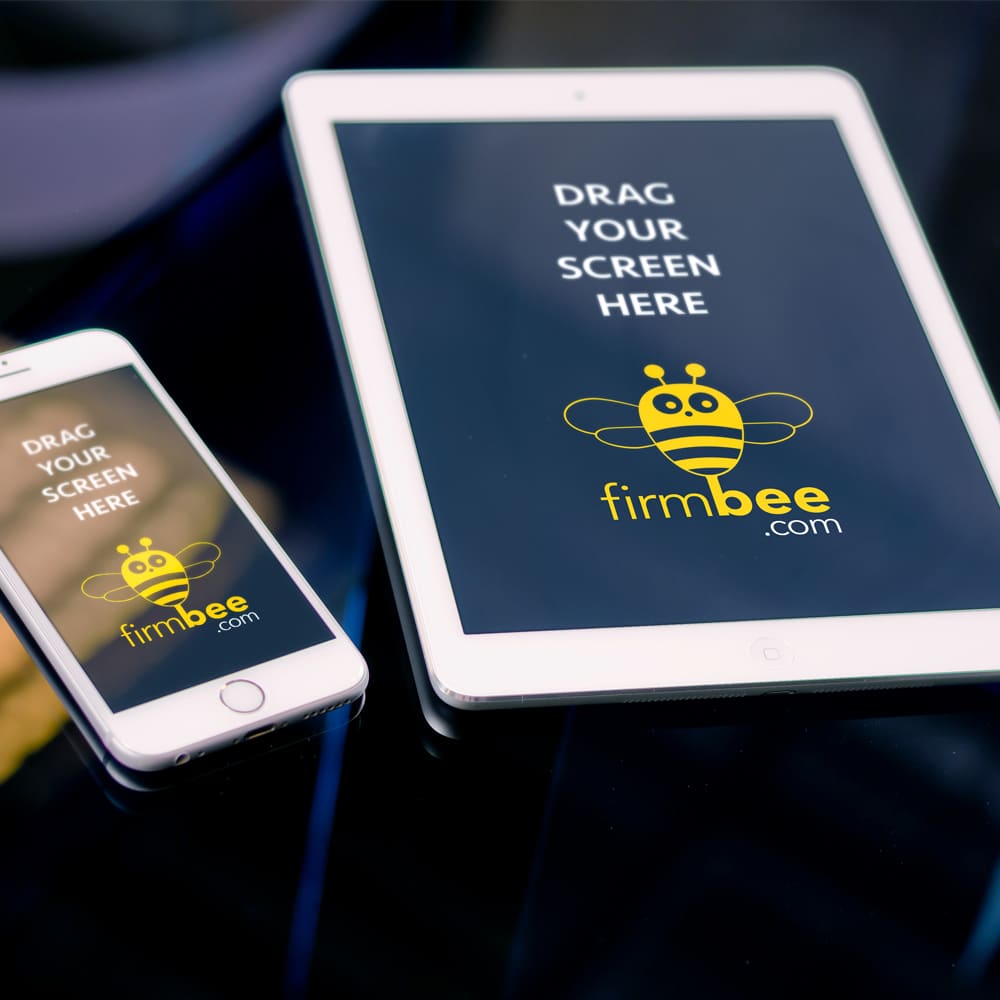 White Apple Devices Mockup PSD