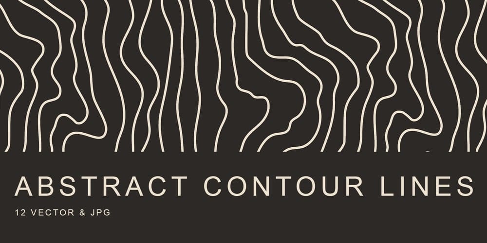 Abstract Contour Lines Background
