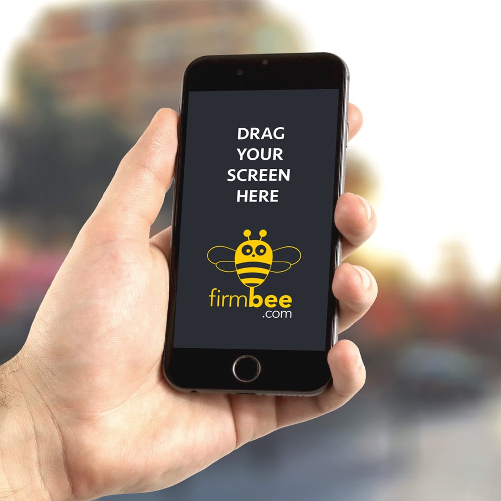 Apple iPhone 6 in Hand Free Mockup PSD