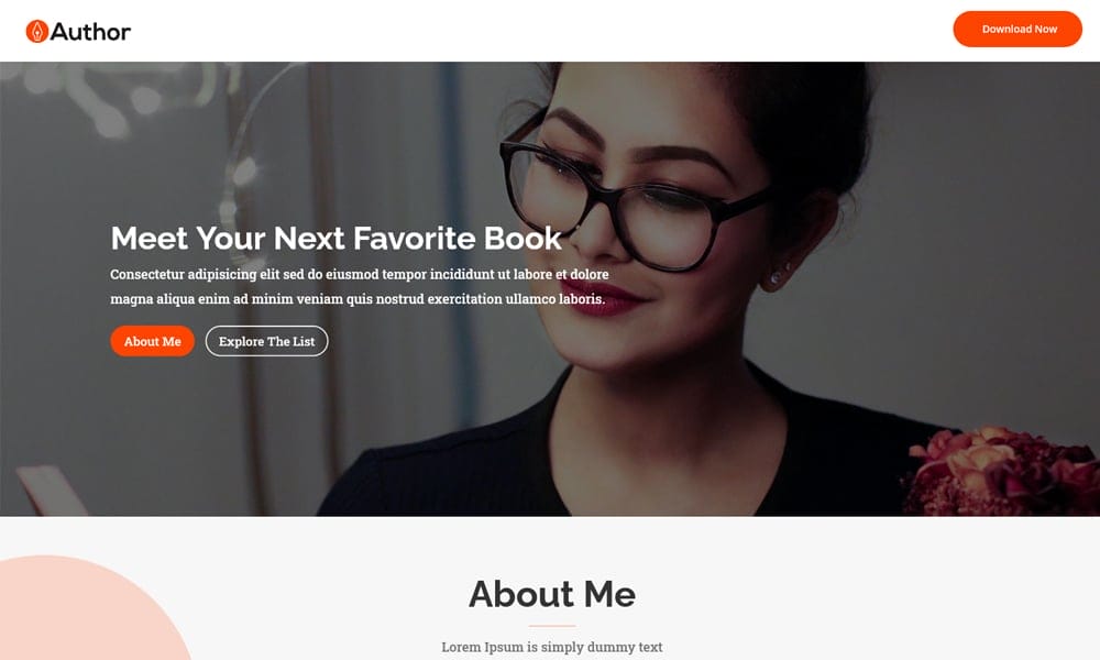 Author A Free Divi Layout