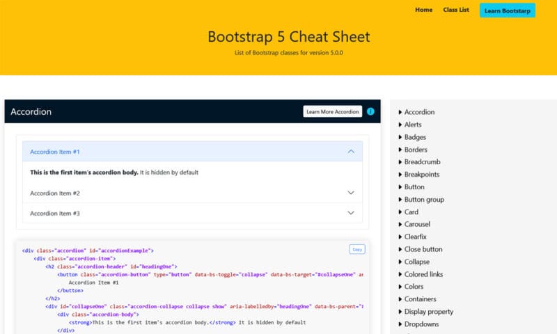 Essential Bootstrap 5 Cheat Sheets » CSS Author