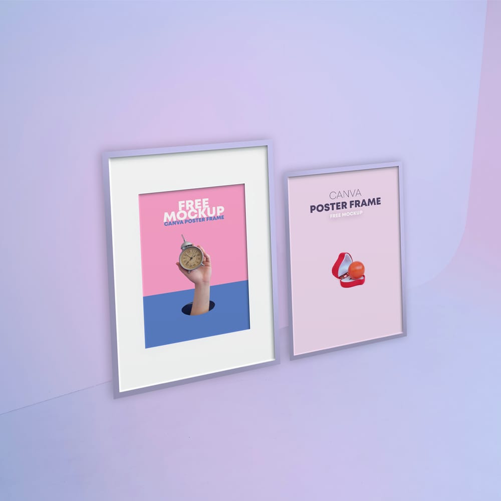 Canvas Poster Frames Free Mockup