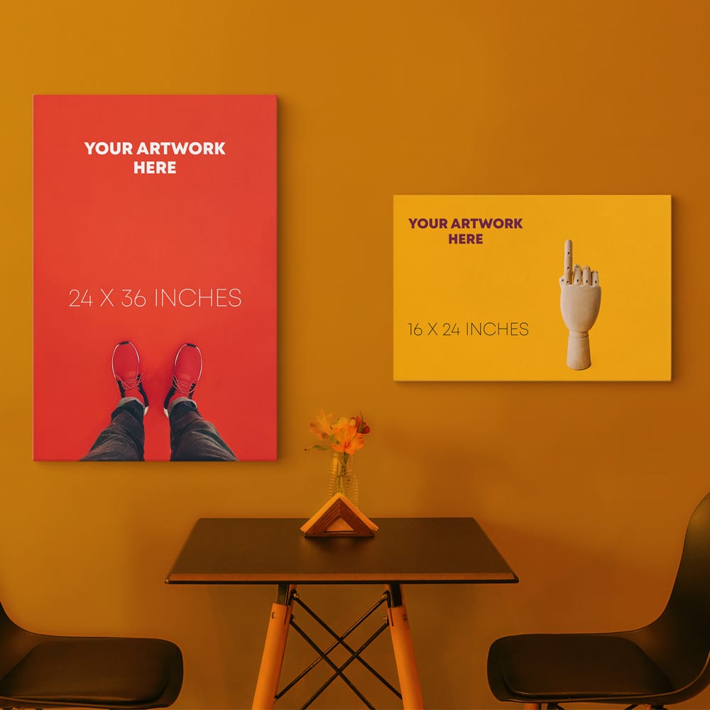 Canvas Poster Free Mockup