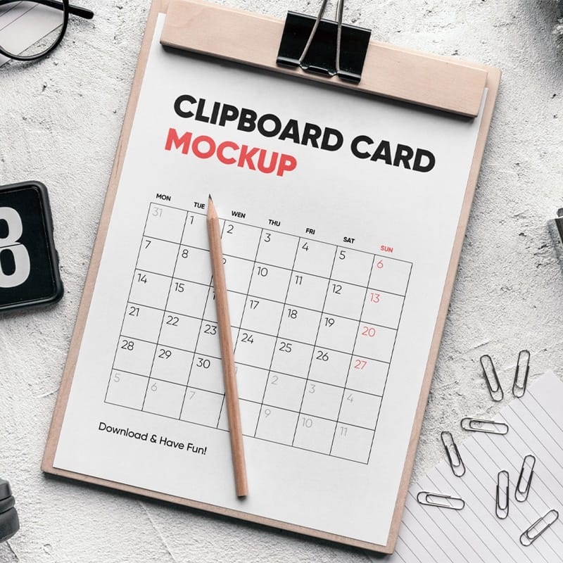 Clipboard Card Mockup